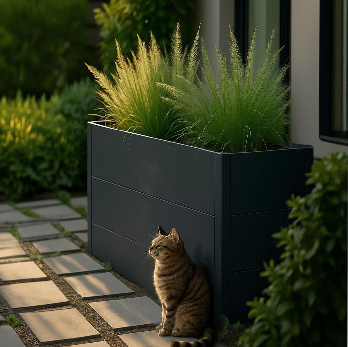 HOCHBEET Anthrazit - Anthrazit, Metall (100/77/50cm) - MCW