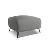 POUF Chenille Stoff Grau - Schieferfarben/Schwarz, Textil/Metall (65/44/65cm) - Makamii