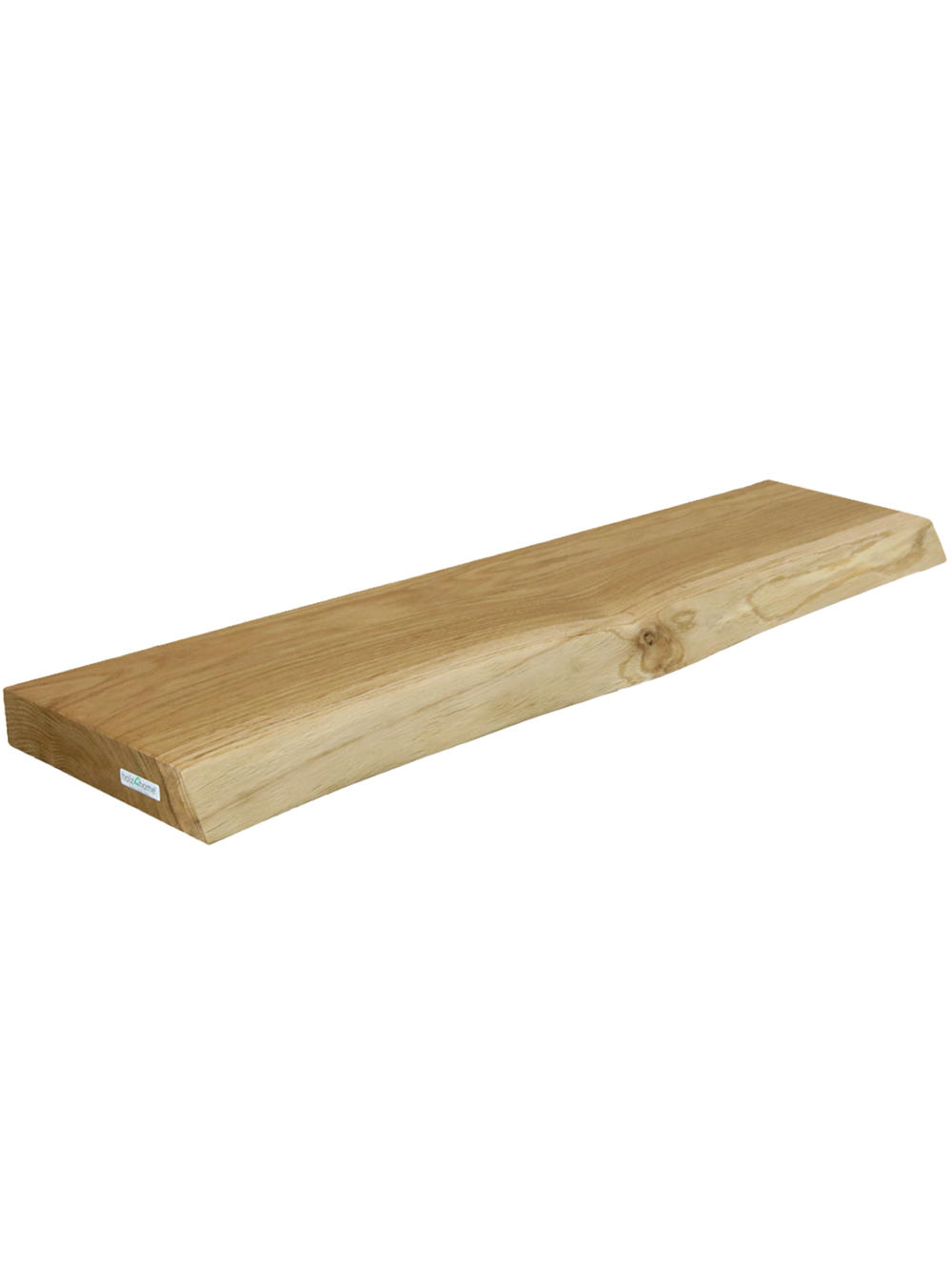 WANDREGAL schwebend mit Baumkante - Eichefarben, Holz (80/4/22cm) - holz4home