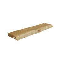 WANDREGAL schwebend mit Baumkante - Eichefarben, Holz (80/4/22cm) - holz4home