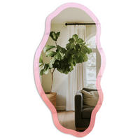 SPIEGEL 90x45 cm asymmetrisch mit Druck - Sanfter Gradient - Transparent, Glas (45/90/0.4cm) - TULUP