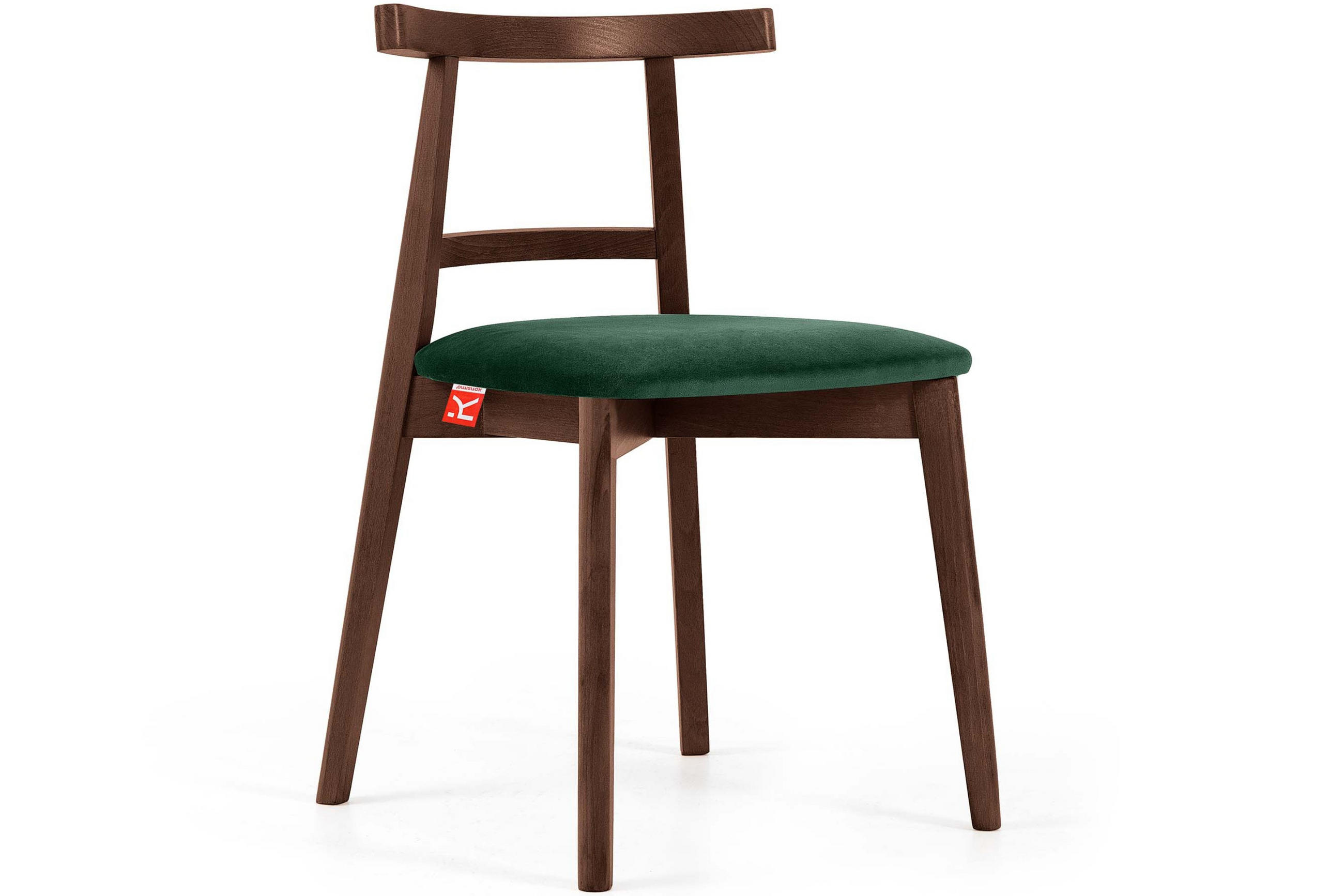 ESSTISCHSTÜHLE LILIO 2 St Vintage, Dunkelgrün / mittelbraun - Dunkelgrün/Braun, Holz/Textil (47/76/45cm) - KONSIMO®