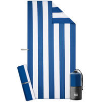STRANDTUCH Thor 90/180 cm, Blaue Streifen - Blau, Textil (90/180cm) - Blumtal