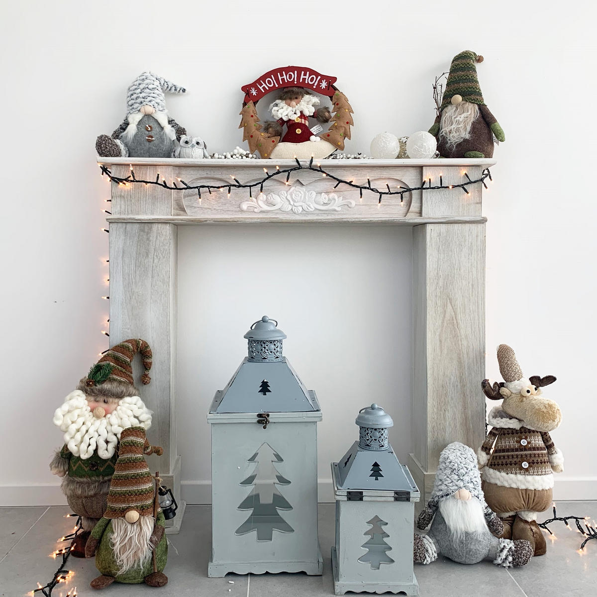 STOFFWEIHNACHTSMANN Mehrfarbig 14/22/48 cm - Multicolor, Textil (14/48/22cm) - Mobili Rebecca