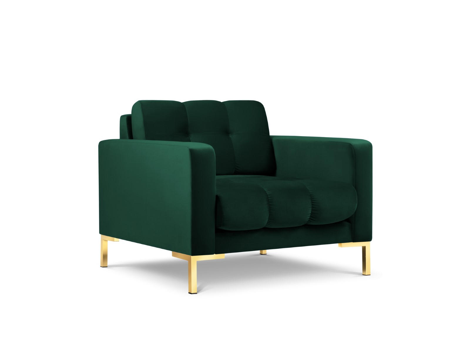 SESSEL Mamaia aus Samt flaschengrün - Grün, Textil (92/75/87cm) - Micadoni