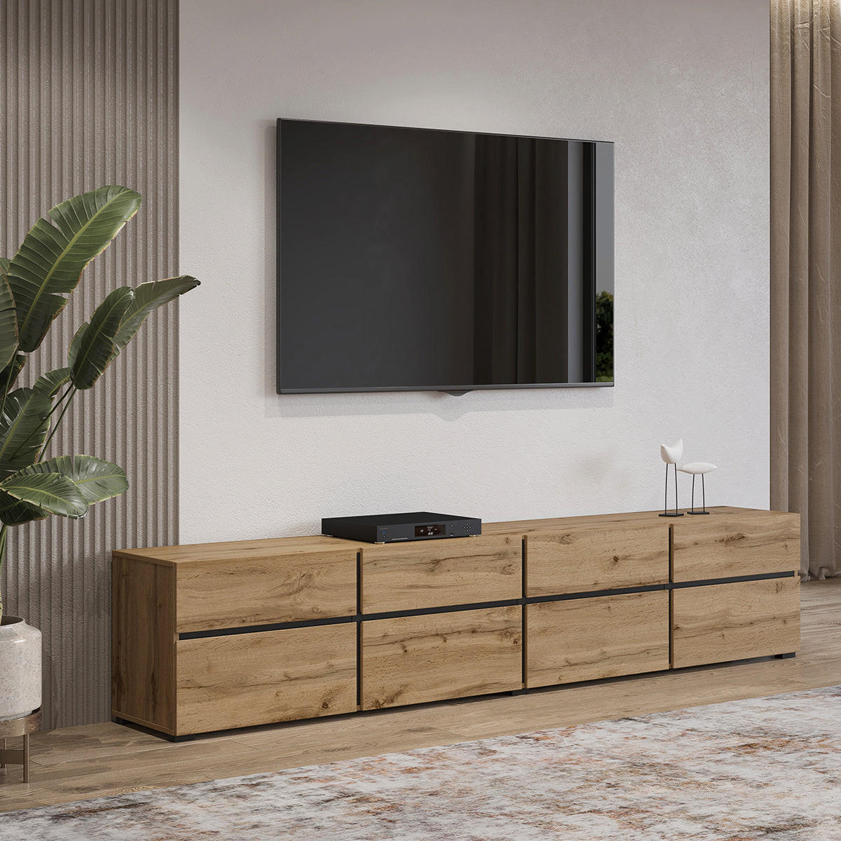 TV STOLÍK Lilia Drevo - hnedá, kompozitné drevo (225/48/40cm) - Petits-meubles