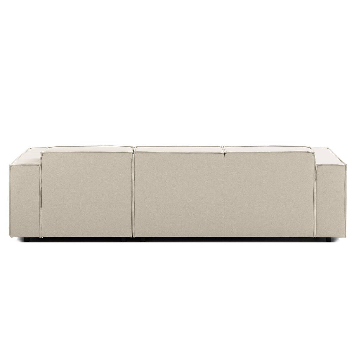 ECKSOFA mit Longchair - Schwarz/Weiß, Kunststoff/Textil (260/177cm) - home24