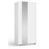 SCHWEBETÜRENSCHRANK Sofia weiß 80 / 54 / 182cm - Weiß, Holz/Holzwerkstoff (80/182/54cm) - Feldmann-Wohnen