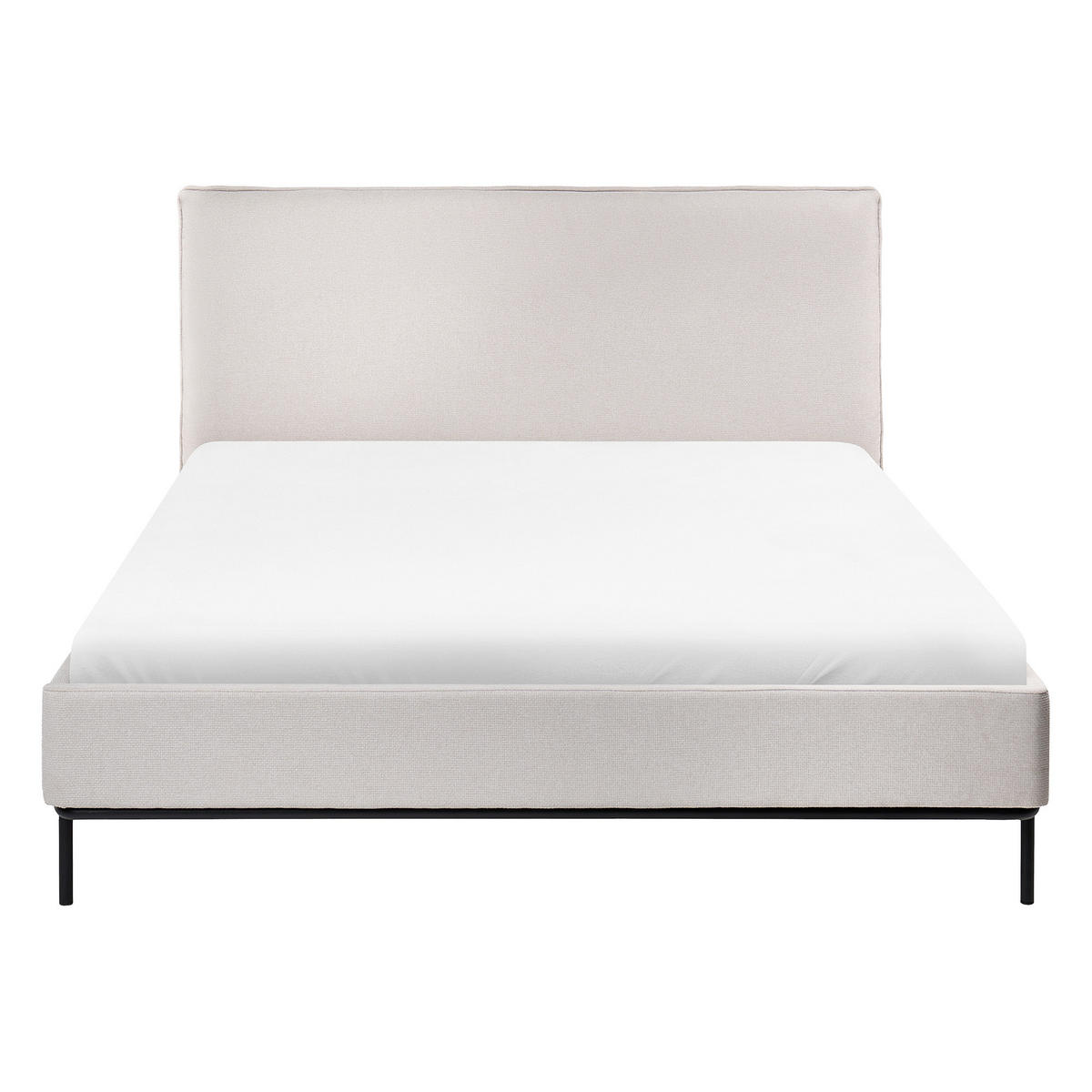 POLSTERBETT mit Lattenrost 140/200 cm Beige Corio - Creme, Textil (140/200cm) - Beliani