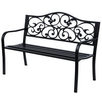 GARTENBANK DE-17747 Schwarz - Schwarz, Metall (127/89/60cm) - ComfortXL