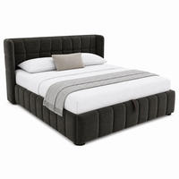 POLSTERBETT mit Stauraum 180x200 cm Stoff Gray - Grau, Metall (180/200cm) - Meubliv