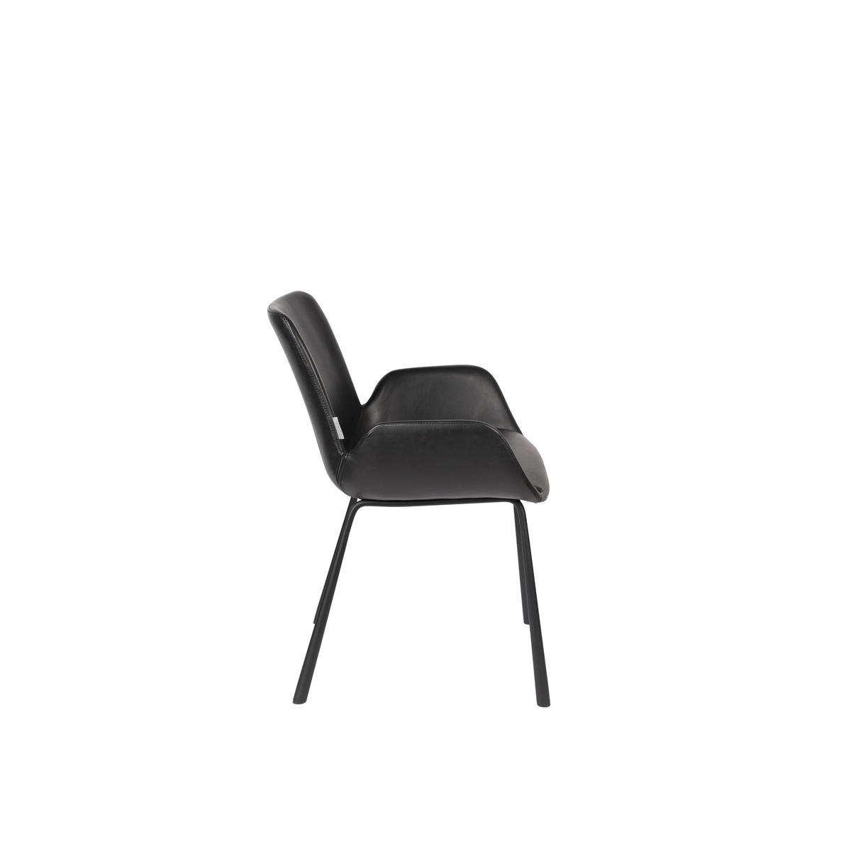 ESSZIMMERSTUHL Brit LL Schwarz - 2 er Set - Schwarz, Kunststoff (59/79/62cm) - Zuiver