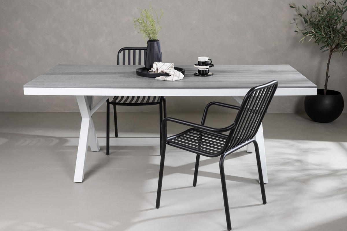 GARTENTISCH Grau - Grau, Holzwerkstoff (200/100/74cm) - ebuy24