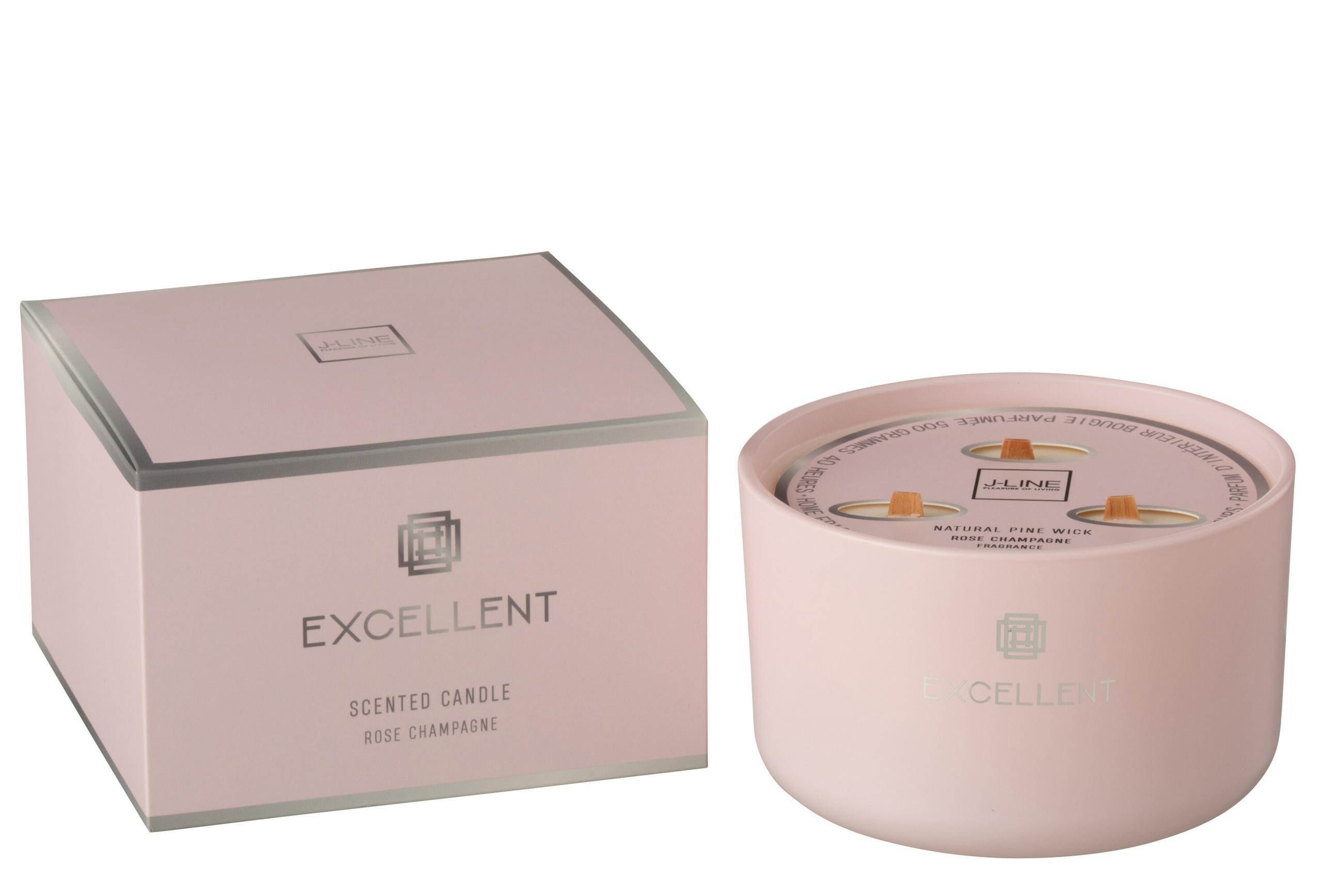 DUFTARTIKEL EXCELLENT - Glas - Rosa - L - 40 Std. - Pink, Glas (13/8cm) - J-Line