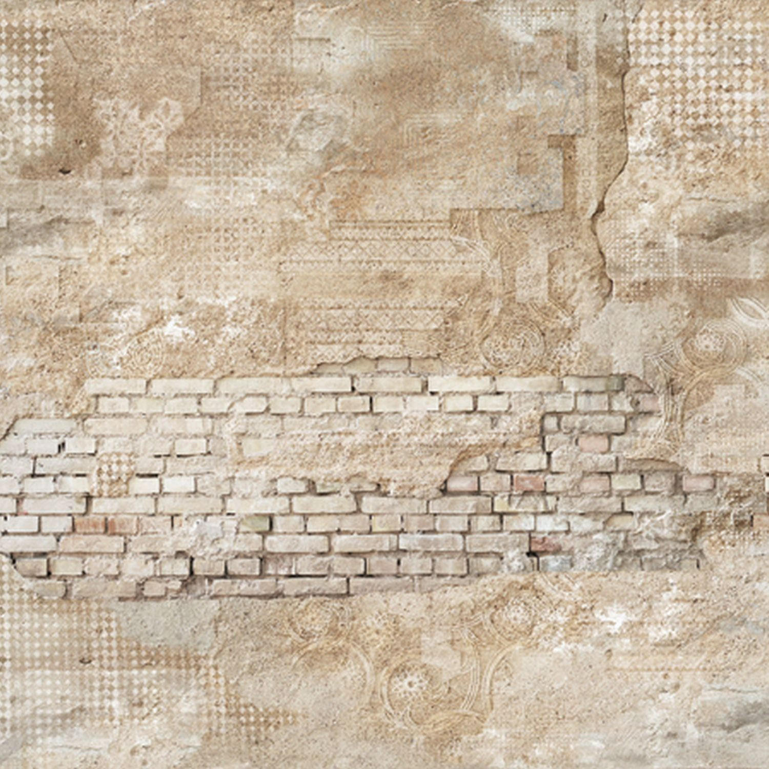 FOTOTAPETE Stein-Optik 424 x 280 cm - Weiß, Papier (424/280cm) - Sanders & Sanders