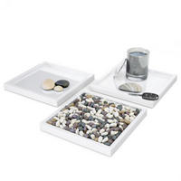 DEKOSCHALE Maya Weiß Hochglanz 3er Set - Weiß Hochglanz, Holzwerkstoff (1.8cm) - Vladon