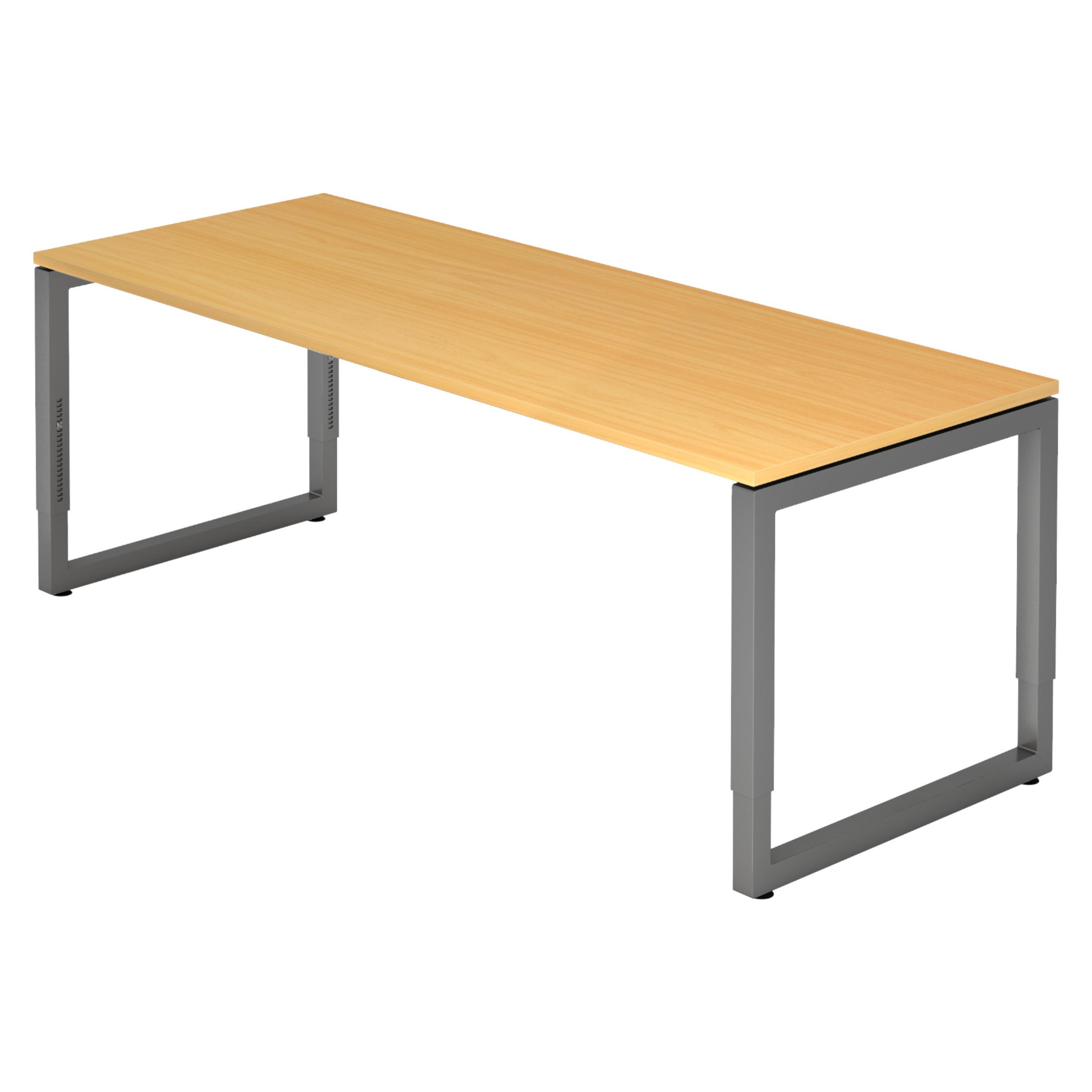 bümö Schreibtisch Buche, Graphit 200x74x80 cm