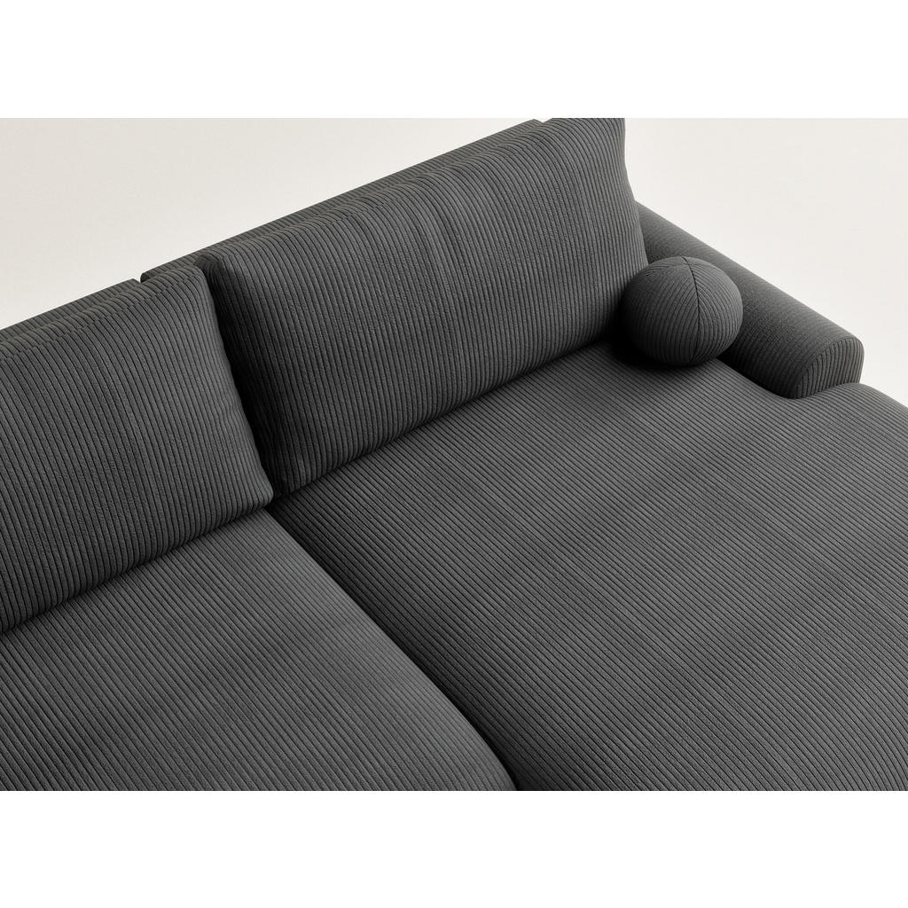 Thumbnail - Maison de Reve Ecksofa, Anthrazit, Textil, 4-Sitzer, Füllung: Schaumstoff, L-Form,L-Form, 240x145 cm, Oeko-Tex® Standard...