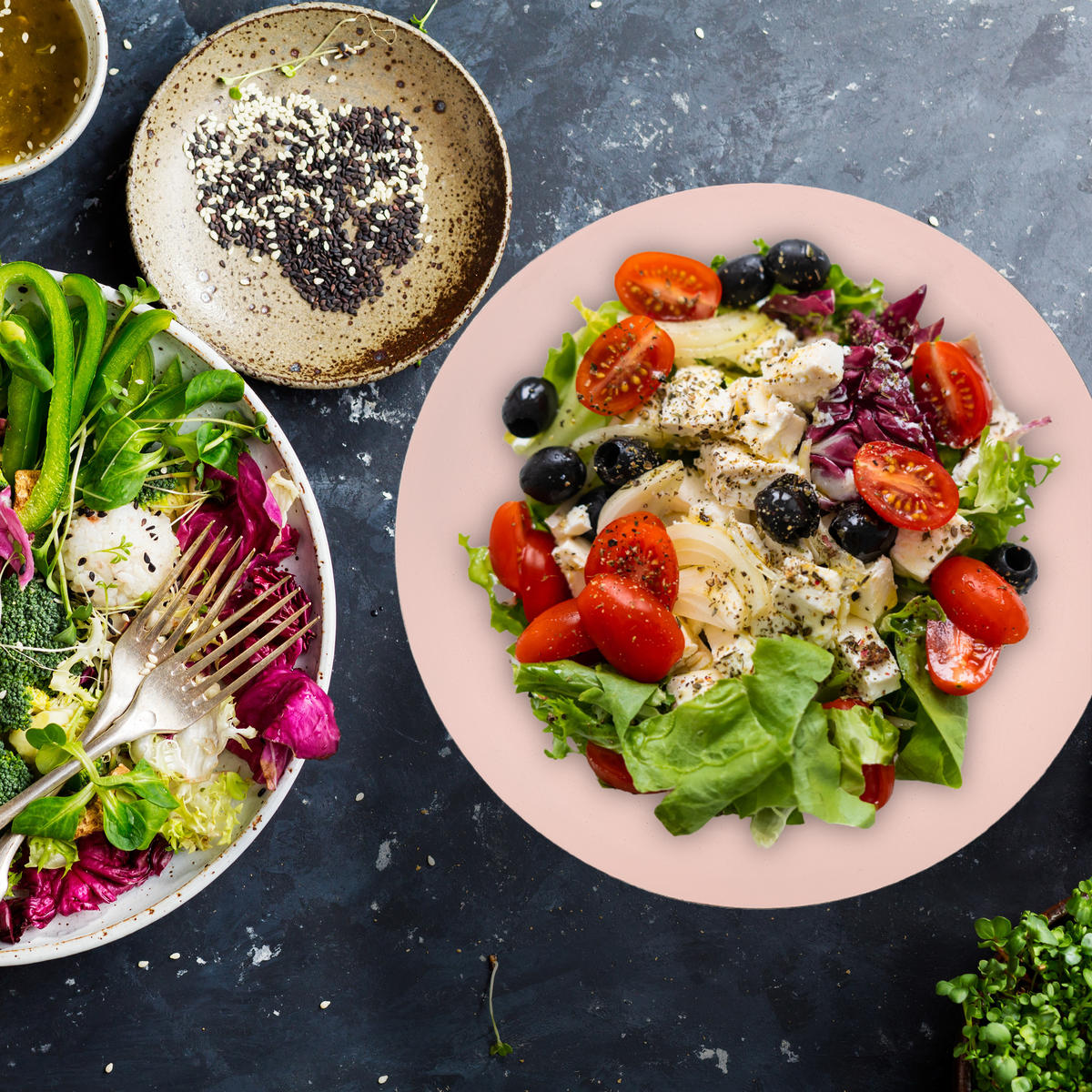 SALATSCHÜSSEL - Multicolor, Metall (20/20/10.5cm) - Relaxdays