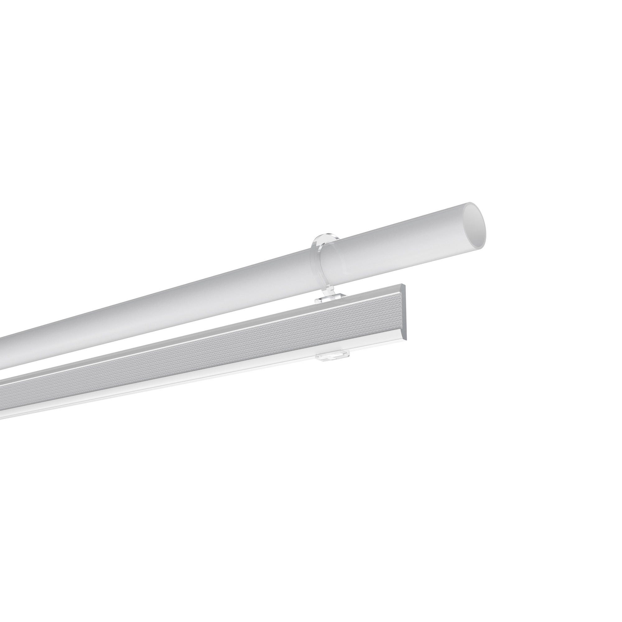 PANEELWAGEN MIT KLETTBAND und Öse für Rundrohre 16/20 mm Ø Easyclip 45 cm, Aluminium, Weiß - Weiß, Metall (2.9/6.1/45cm) - INTERDECO