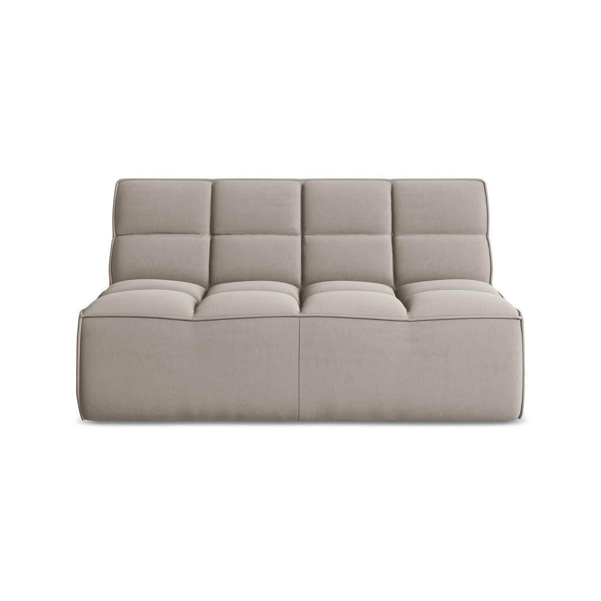 2-SITZER-SOFA Samt Stoff Grau - Taupe/Schwarz, Kunststoff/Textil (160/75/93cm) - LaMiaSofa