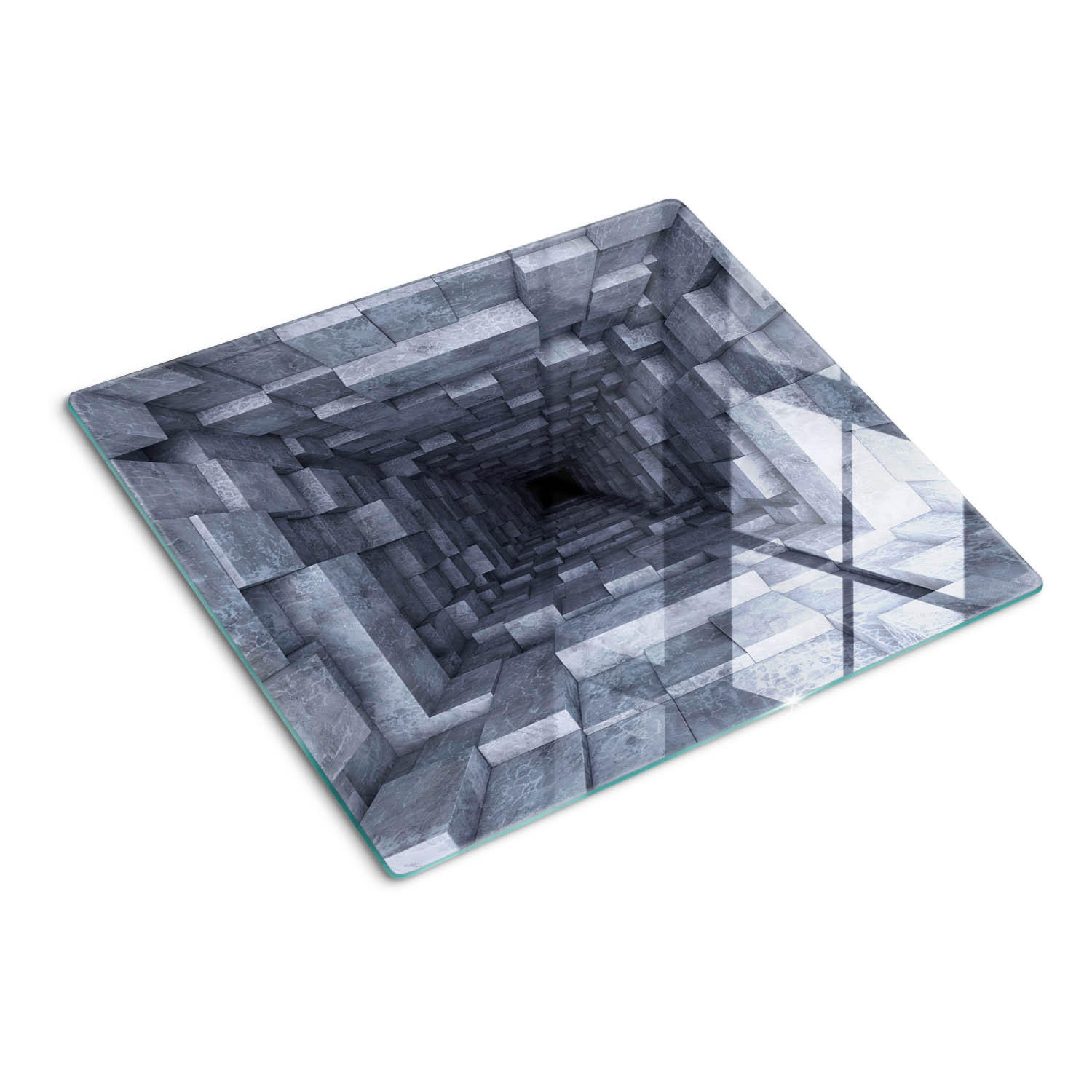 Tulup Glasplatte Grau 60x0.4x52 cm