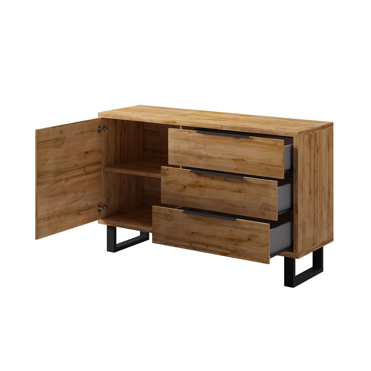 SIDEBOARD Eden Holz und Metall - Braun, Holzwerkstoff (144/83/45cm) - Petits-meubles