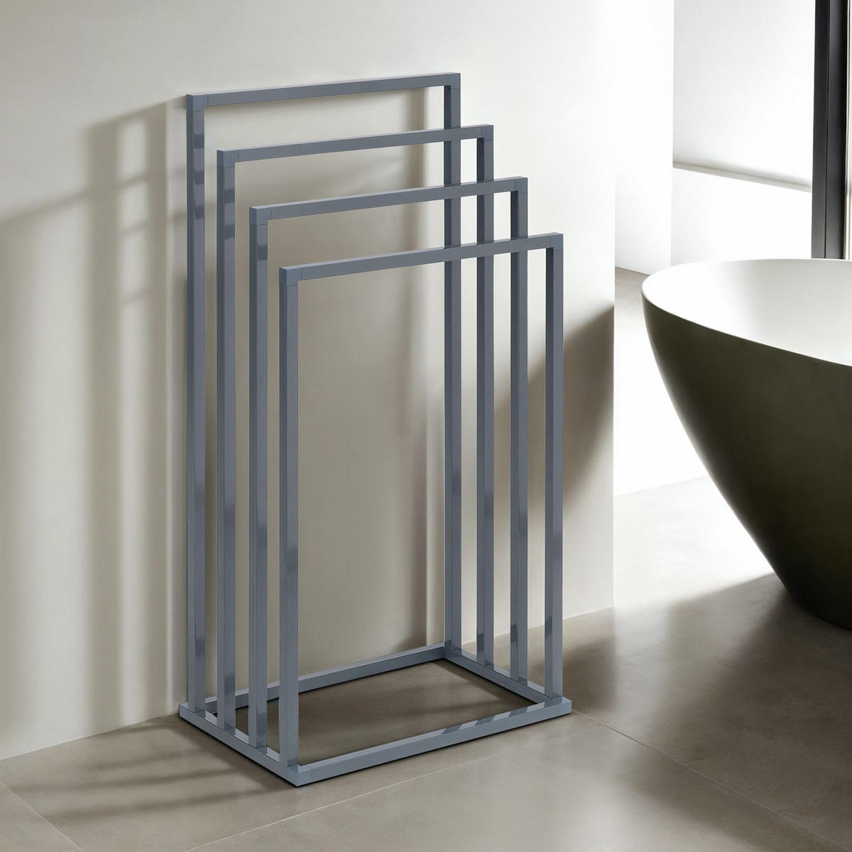 HANDTUCHHALTER SENZA grau - Grau, Metall (45/91/29cm) - IDIMEX