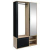 GARDEROBE Milano - Schwarz/Eiche Artisan, Holzwerkstoff (100/189/33cm) - Meblini