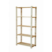HOLZREGAL PINEPEAK 170x80x28cm 5 Fachboden 1,2cm dickes Kiefernholz Natur - Naturfarben, Holz (80/170/28cm) - PROREGAL