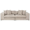 3-SITZER-SOFA taupe mit Kissen Glorvika II - Beige, Textil (240/58/120cm) - Beliani