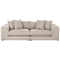 3-SITZER-SOFA taupe mit Kissen Glorvika II - Beige, Textil (240/58/120cm) - Beliani
