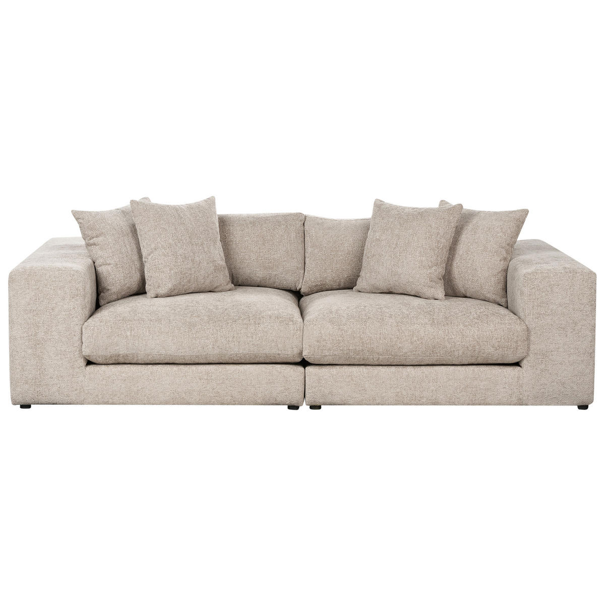 3-SITZER-SOFA taupe mit Kissen Glorvika II - Beige, Textil (240/58/120cm) - Beliani