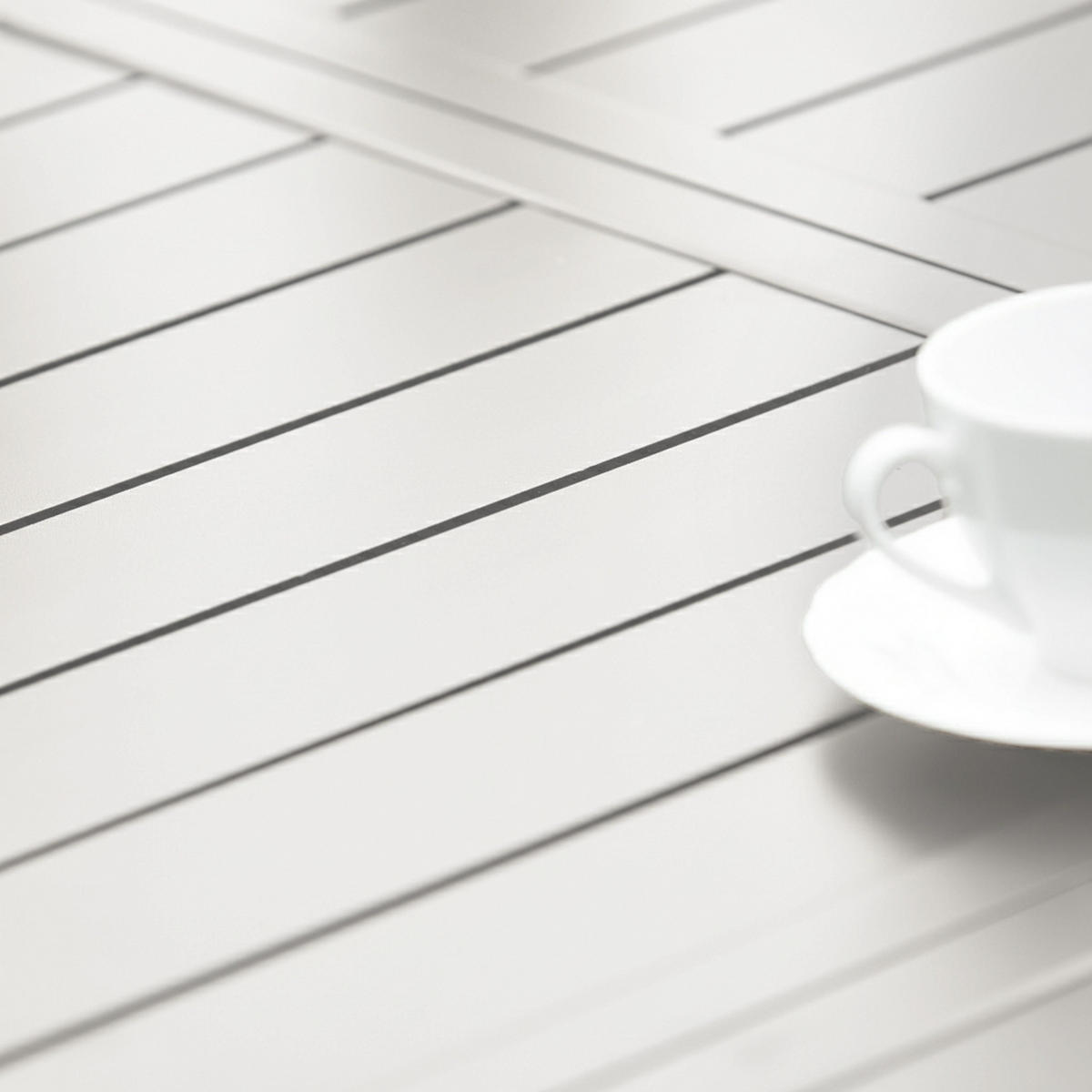 GARTENTISCH, Beige - Beige, Metall (238/100/74cm) - Oviala