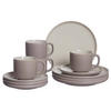 KAFFEESERVICE Jasper taupe 12er Set - Taupe, Keramik (1/1/1cm) - Ritzenhoff Breker