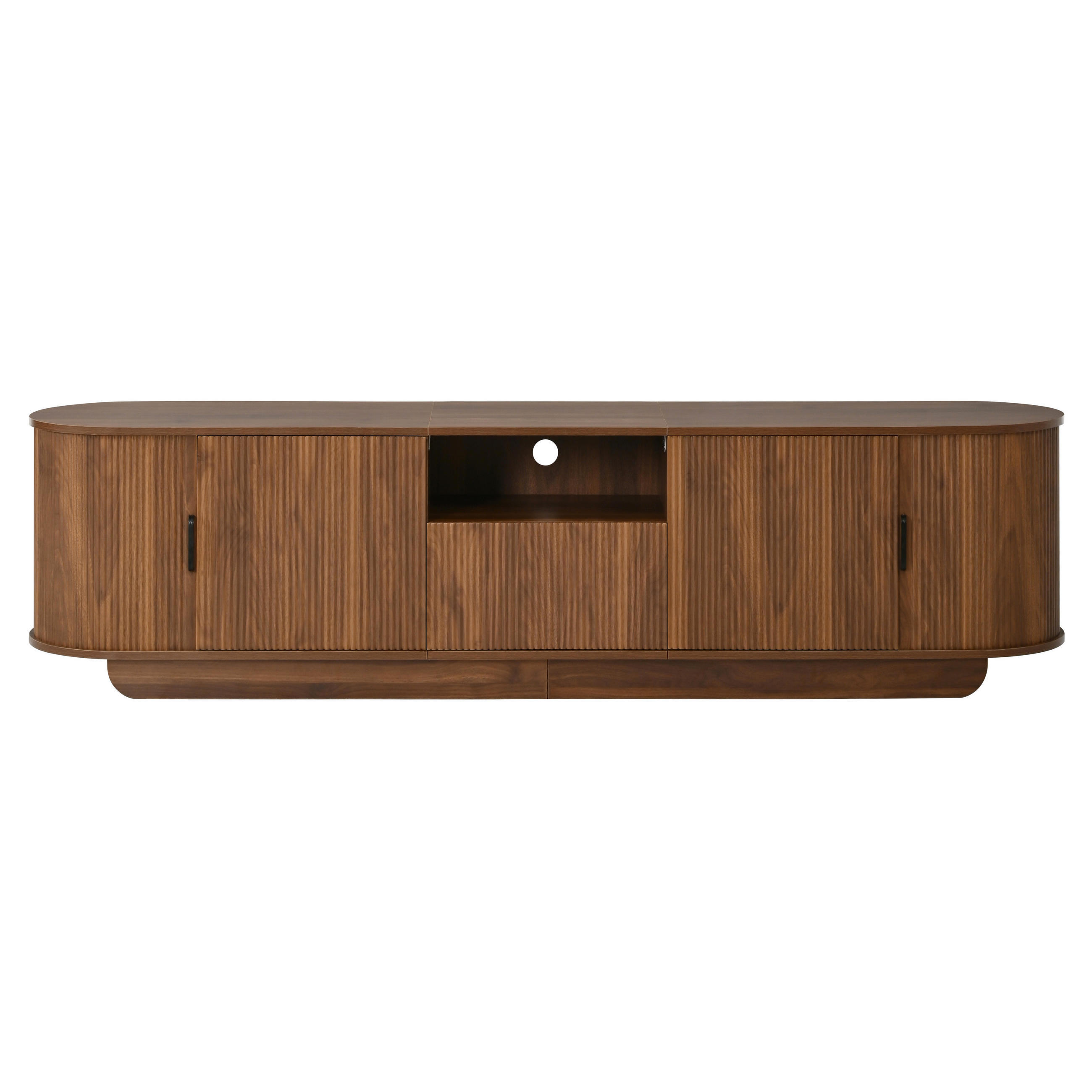 TV-SCHRANK 180/40/50 cm Walnussholzfarbe mit Schiebetüren, 2 Türen und 1 Schublade - Nussbaumfarben, Holzwerkstoff (180/50/40cm) - Oxeza