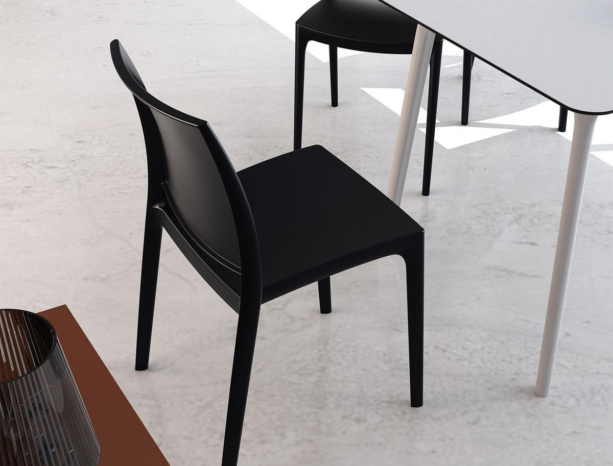 STUHL ENZO Schwarz - Schwarz, Kunststoff (44/81/45cm) - Légia Home