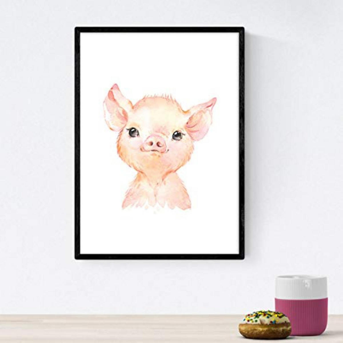 POSTER Set mit 4 Ente Schwein und Ziege Fuchs A4 Rahmenlos - Klar, Papier (29.7/3cm) - Nacnic