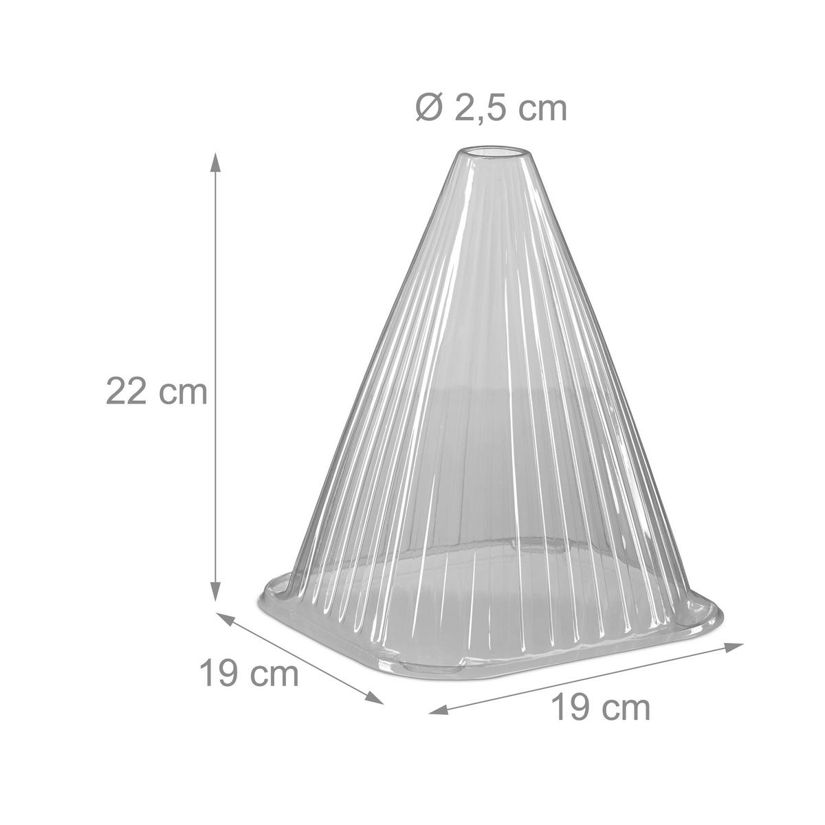 32XPFLANZENHUT - Grau, Kunststoff (19/22/19cm) - Relaxdays