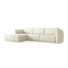 ECKSOFA Links Chenille Stoff Beige - Beige/Schwarz, Kunststoff/Textil (170/290cm) - Makamii