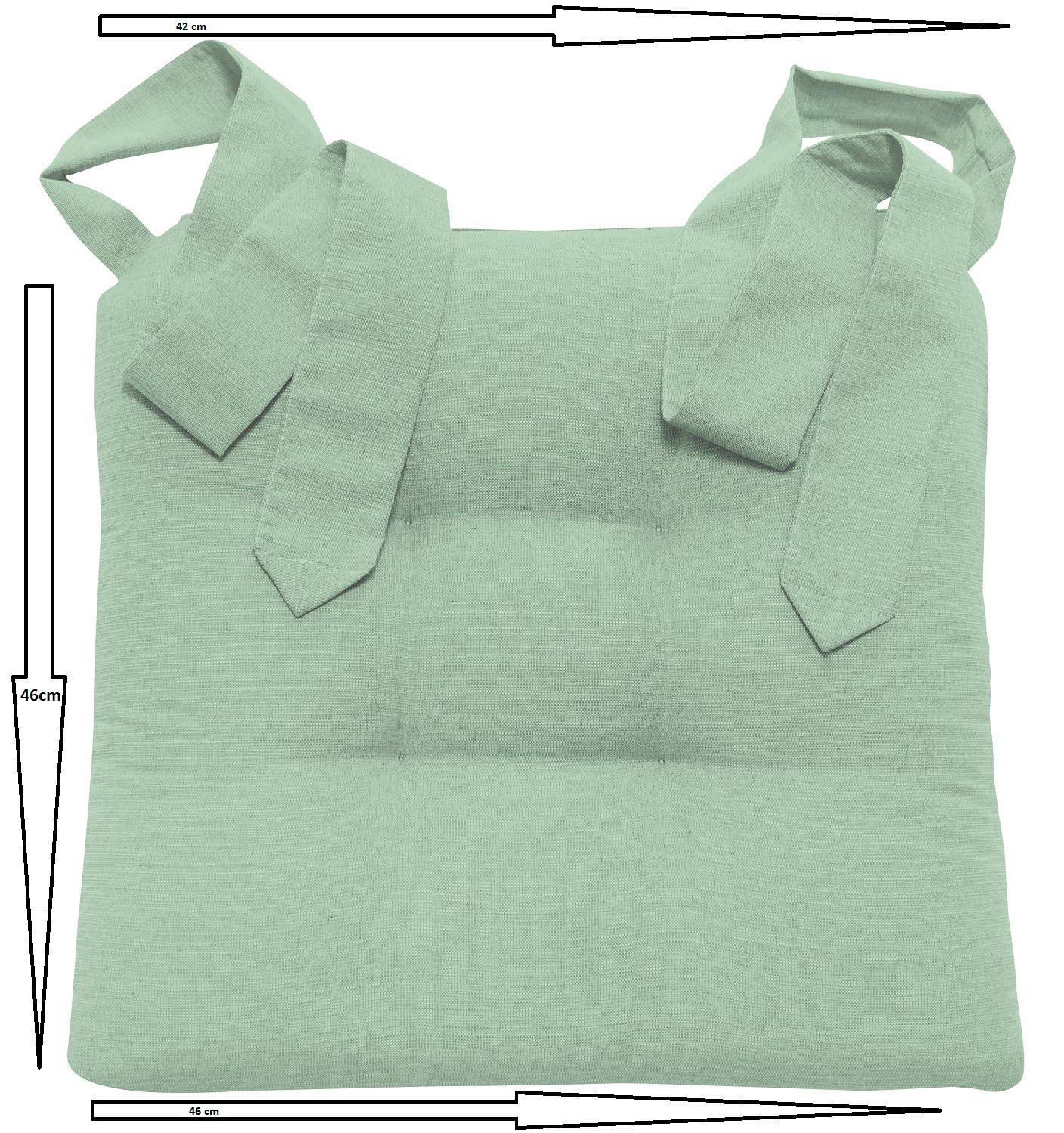 STUHLKISSEN mit Schleifenband - Mintgrün, Textil (46/42/7cm) - Bonvionn