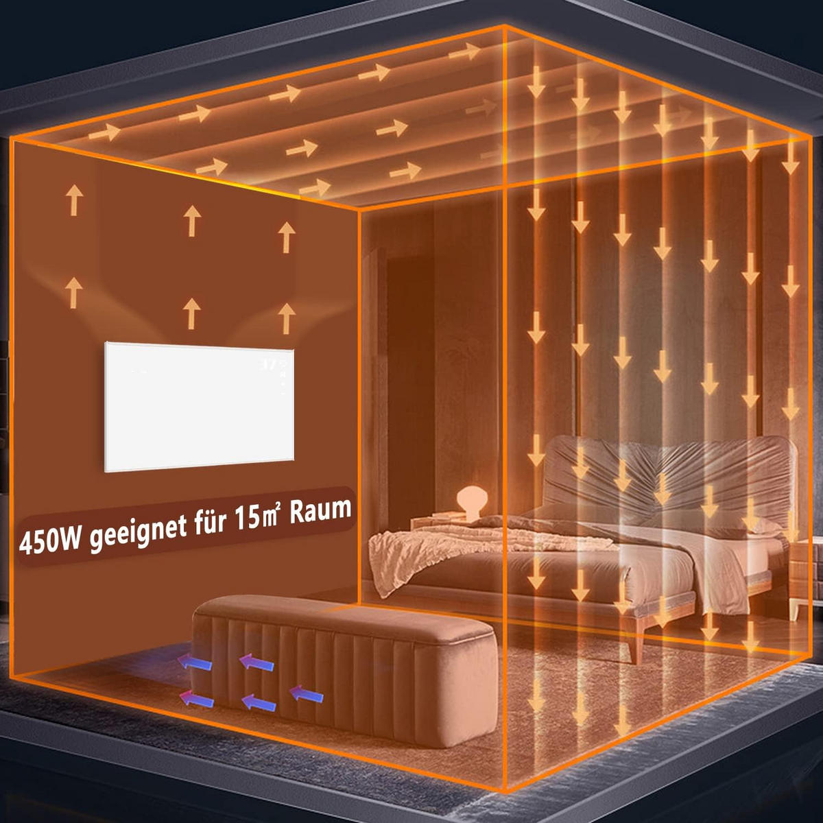 HEIZKÖRPER Ember 98.5/58.5/9 cm - Weiß, Naturmaterialien (58.5/9/98.5cm) - ZMH