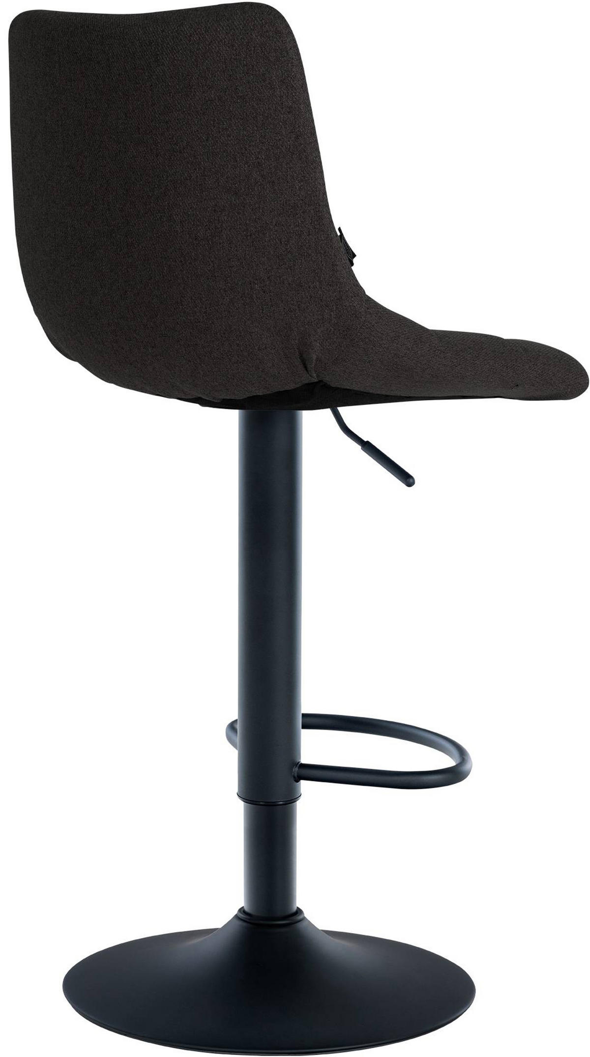 BARHOCKER James Stoff schwarz schwarz - Schwarz, Textil/Metall (43/108.5/46.5cm) - TPFLiving