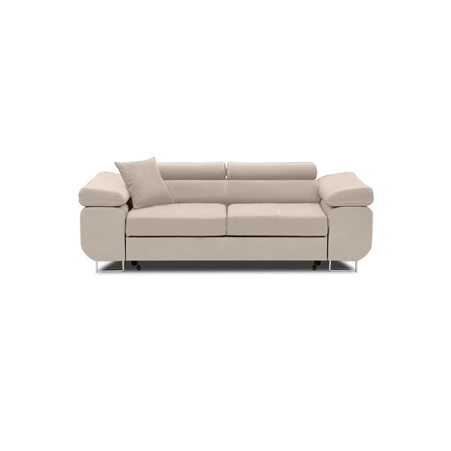 SOFA 2-SITZER MIT SCHLAFFUNKTION RIGATTO Beige - Beige, Textil (100/71/209cm) - Mebligo