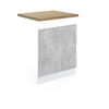 FRONTBLENDE R-Line Beton 60 cm, AP Eiche - Schieferfarben/Weiß, Holzwerkstoff (60/57.2/1.6cm) - Vicco