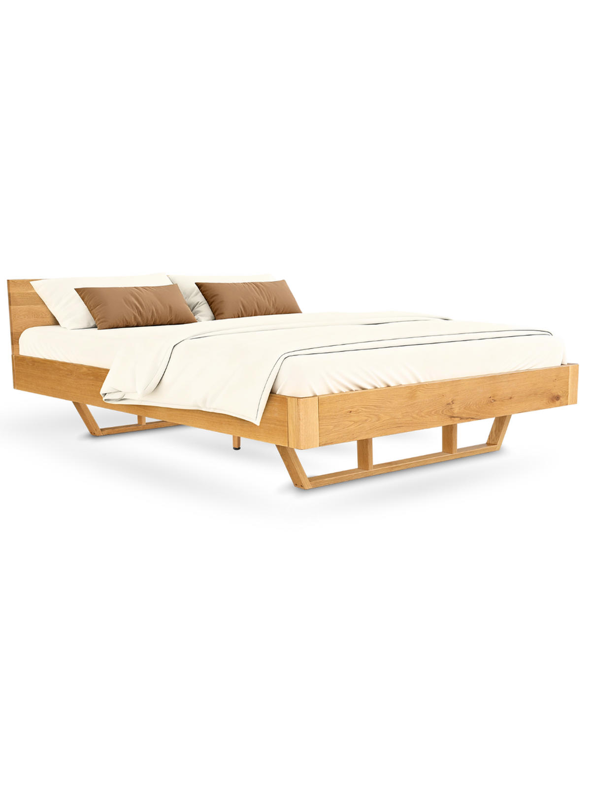 MASSIVHOLZBETT 180 cm x 200 cm - Eichefarben, Holz (180/200cm) - holz4home