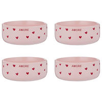 SCHÜSSEL (4er-Set) Good Vibes Amore 720 ml - Rosa, Keramik (15/15/6cm) - Butlers