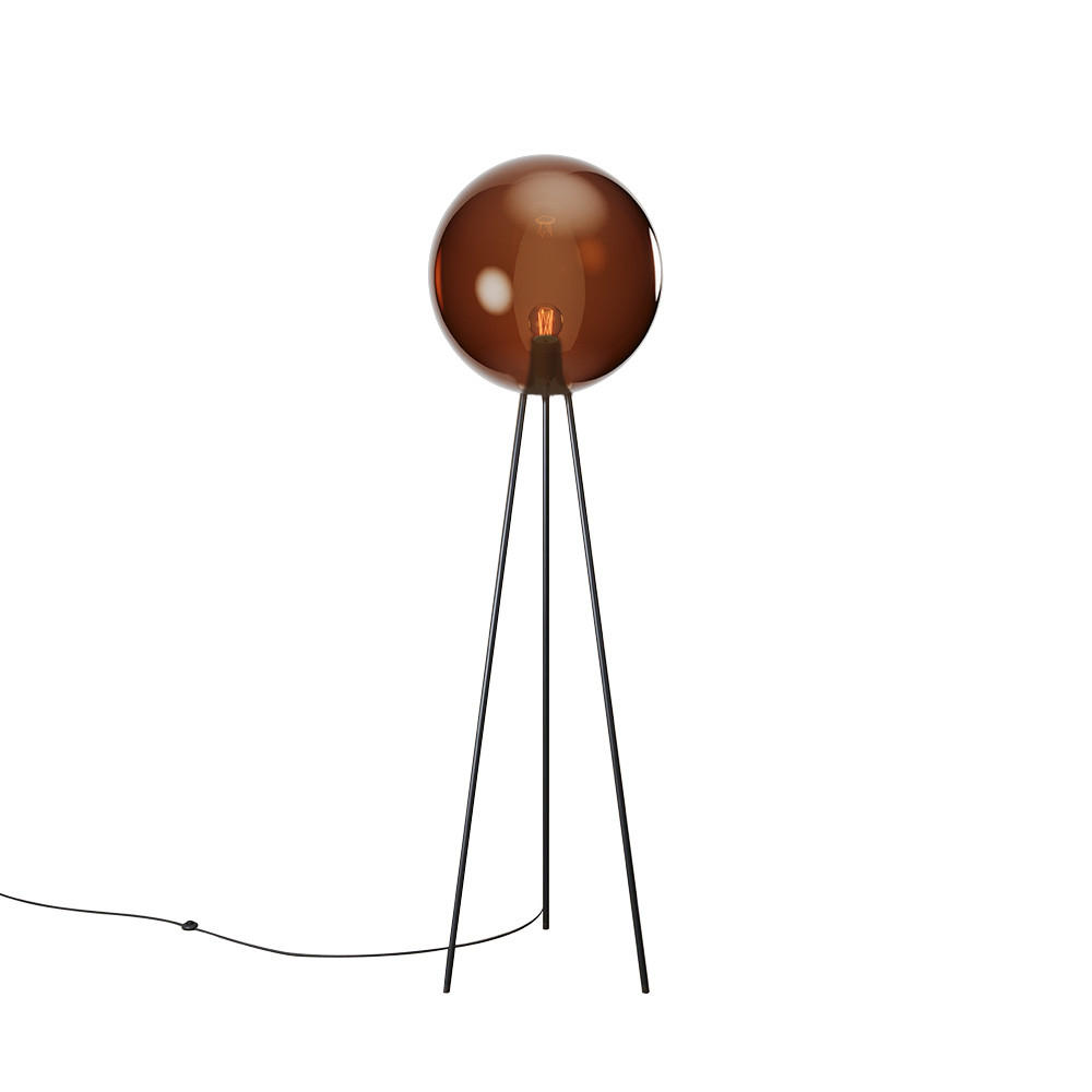 STEHLAMPE Orb Tripod Braun Ø 50cm - Braun, Glas (50/50/160cm) - s.luce