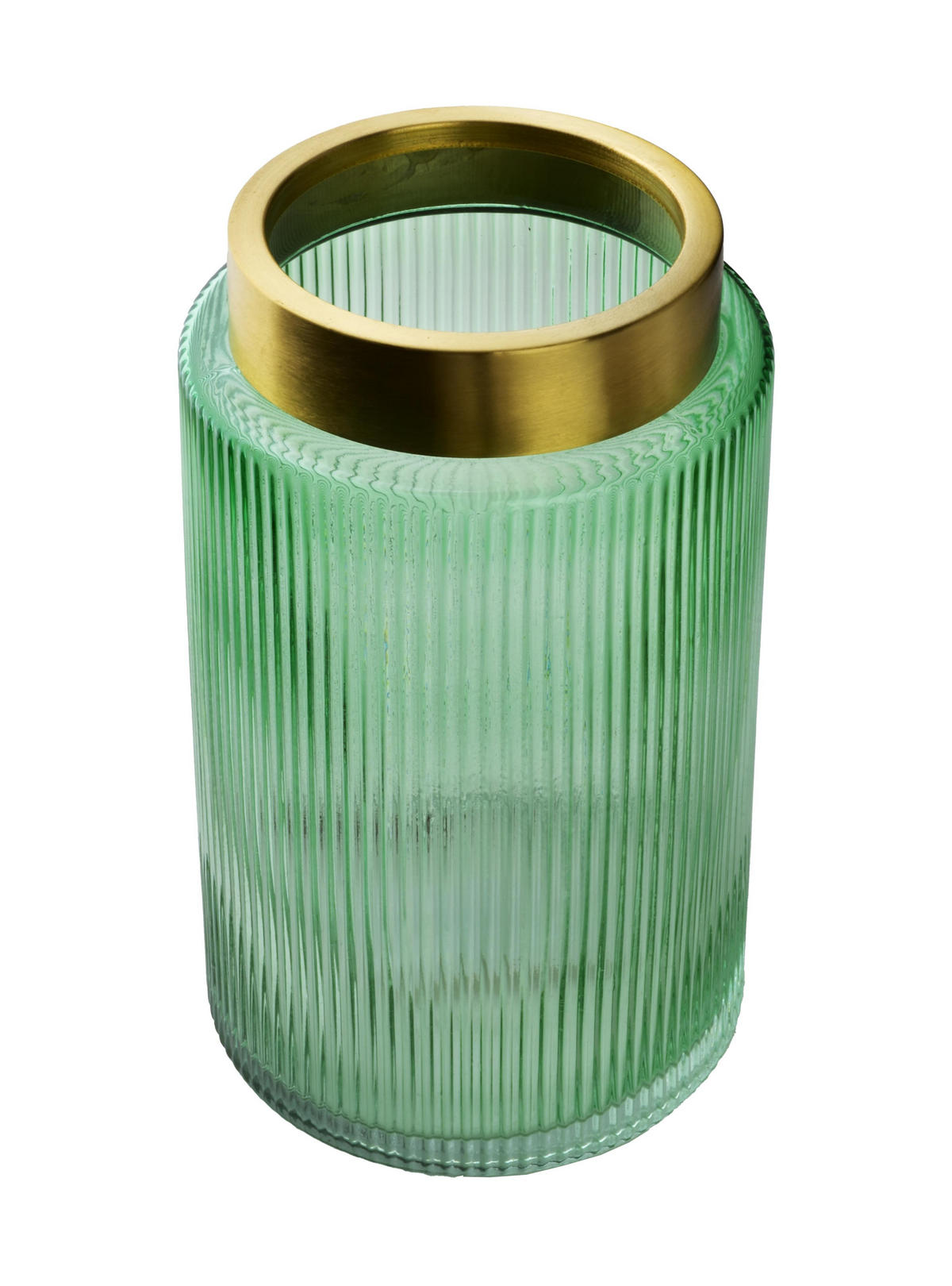 VASE Serenite Grün 15/15/25 cm Glas - Grün, Glas (25cm) - Mondex