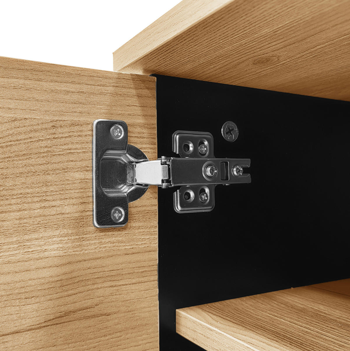 TV-ELEMENT mit 2 Türen und Schublade 170 cm Holzoptik Schwarz - Braun, Glas (40/50.5/170cm) - Beauniv